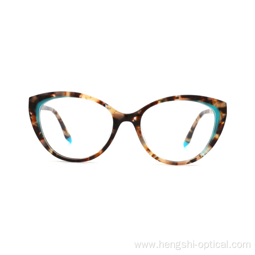 French Low Moq Cat Eye Light Blocking Glasses Acetate Optical Frames